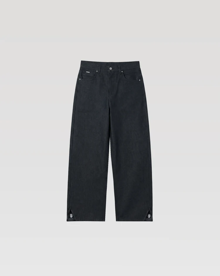 Suvene ZIP RAW DENIM - BLACK Suvene ZIP RAW DENIM - BLACK