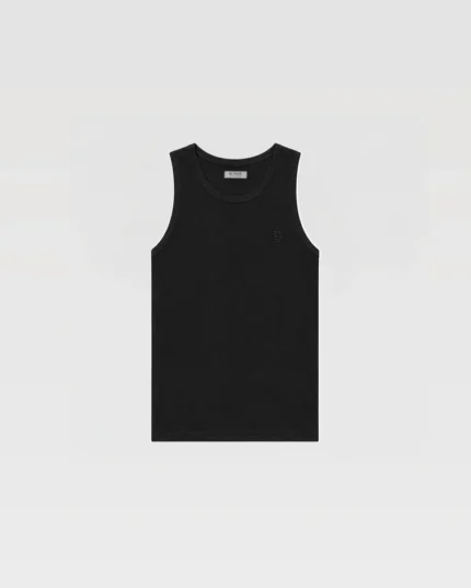 SUVENE HEAVY RIB TANK TOP - BLACK