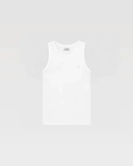 SUVENE HEAVY RIB TANK TOP - WHITE
